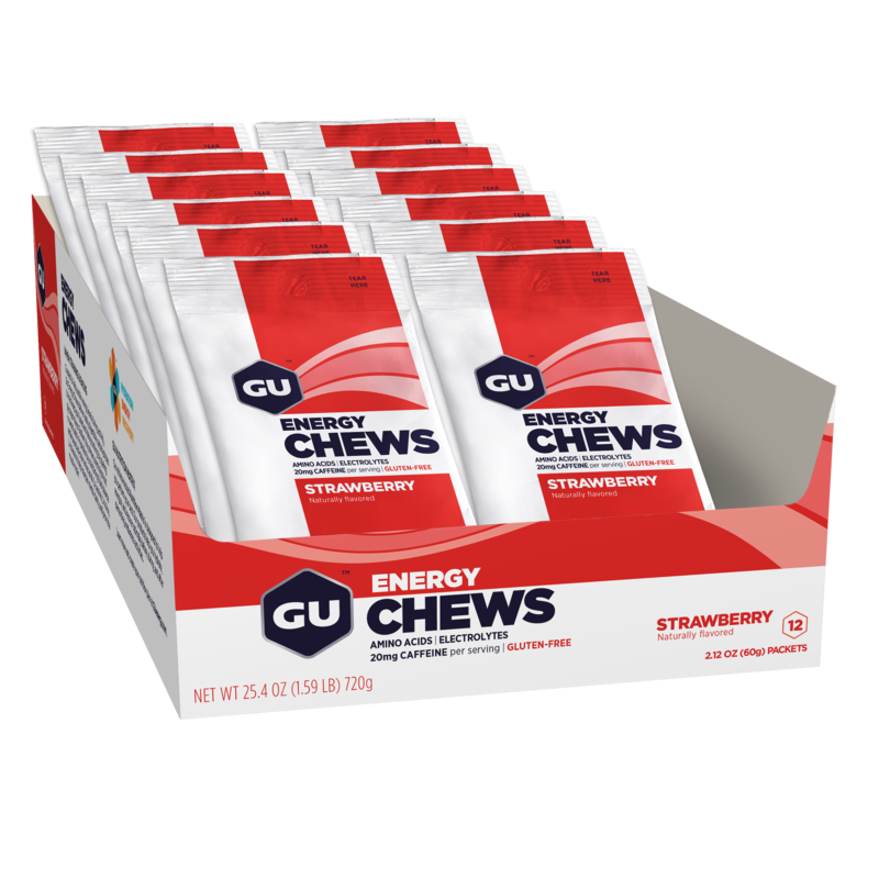 GU Energy Chews energiakarkki - Strawberry - Image 2