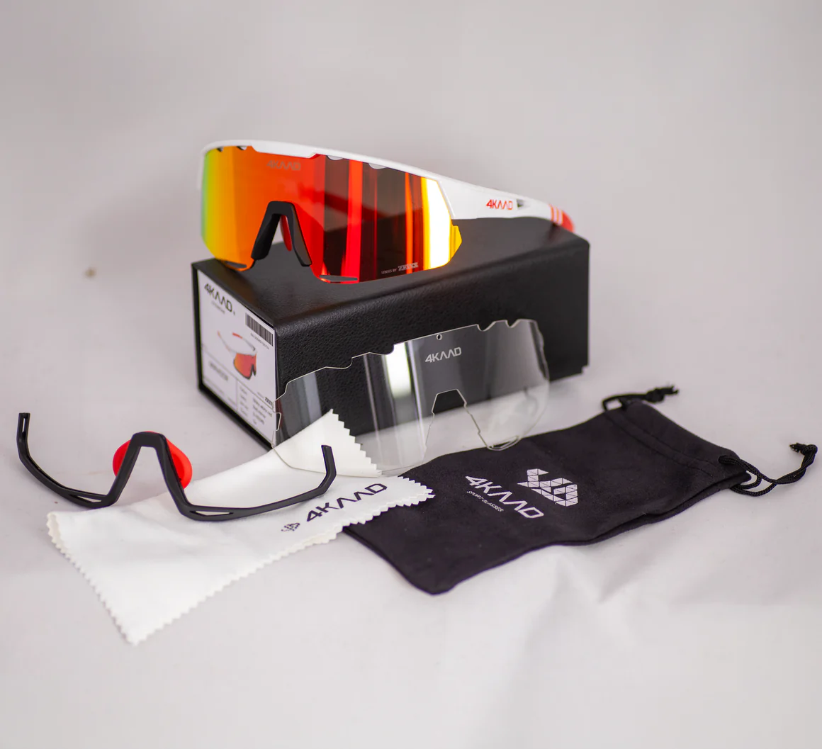 4Kaad Mirador white red, red mirror -urheilulasi - Image 3